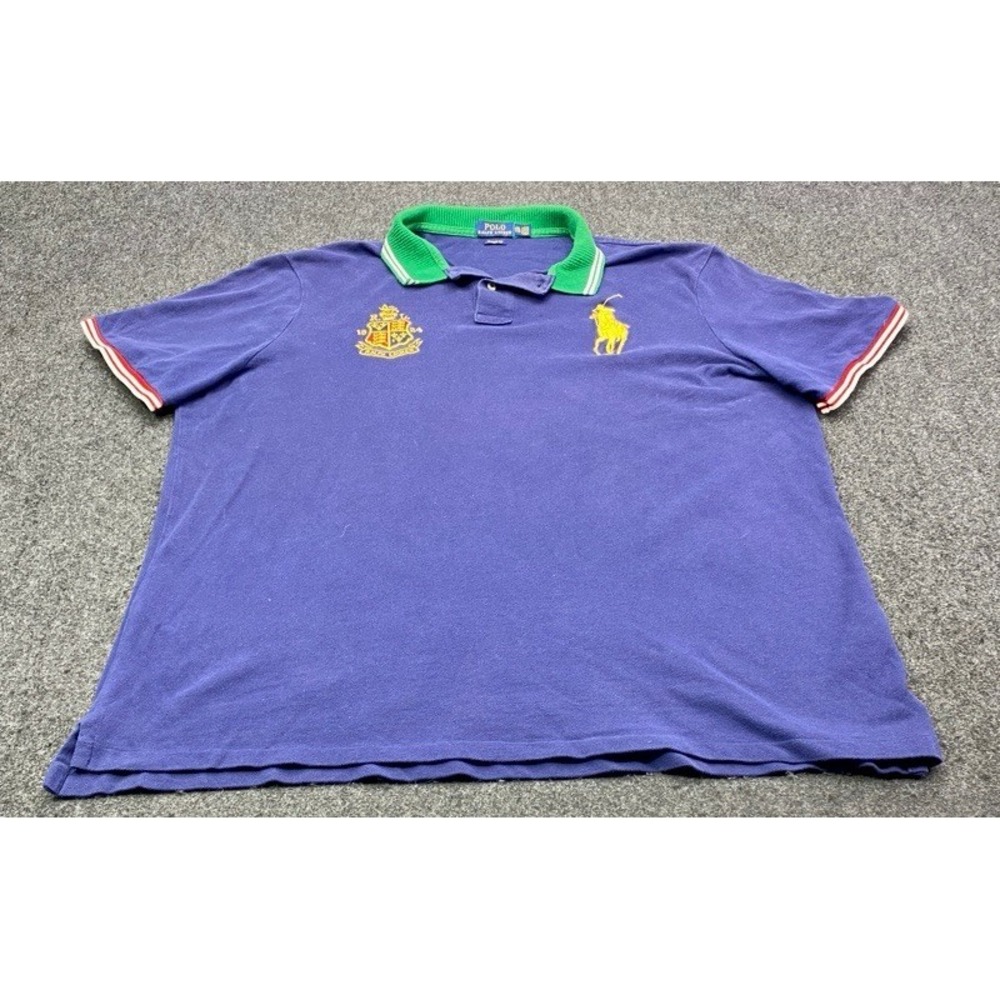 Polo Ralph Lauren Polo Shirt Mens XXL Navy Big Pony Crest Classic Fit